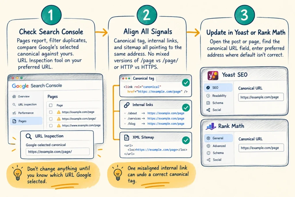 Fixing Canonical Issues With Yoast SEO, Rank Math and Search Console