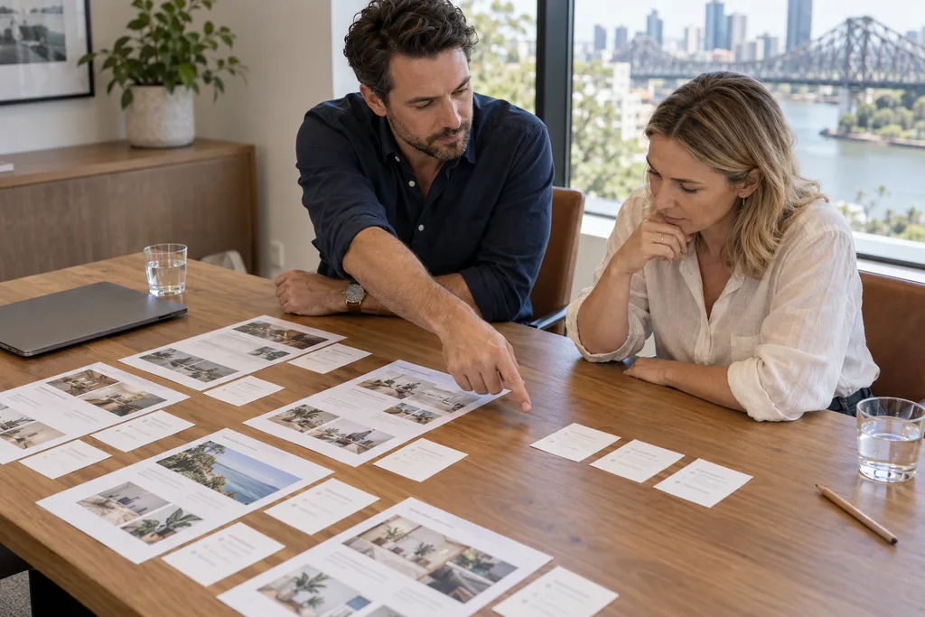 Consultant and Business Owner Identifying Website Content Gaps